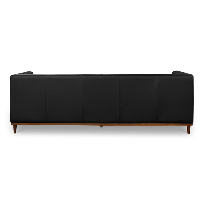 Fielder - Lether Sofa - Black