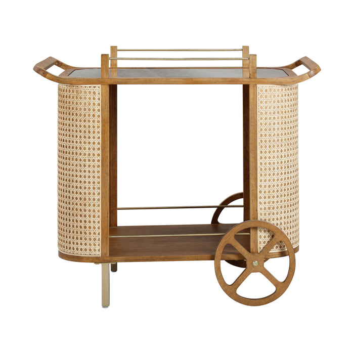 Yuma - Rattan Bar Cart - Natural