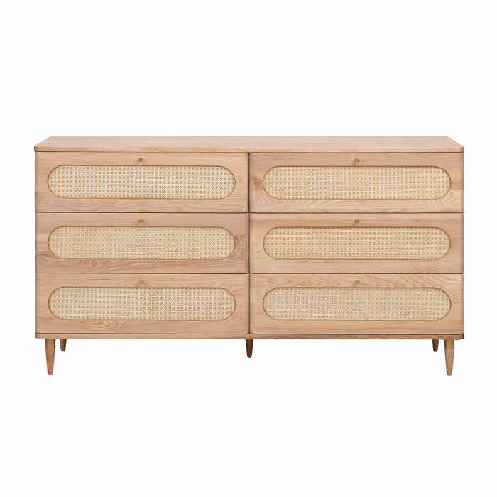 Carmen - 6 Drawer Dresser - Cane