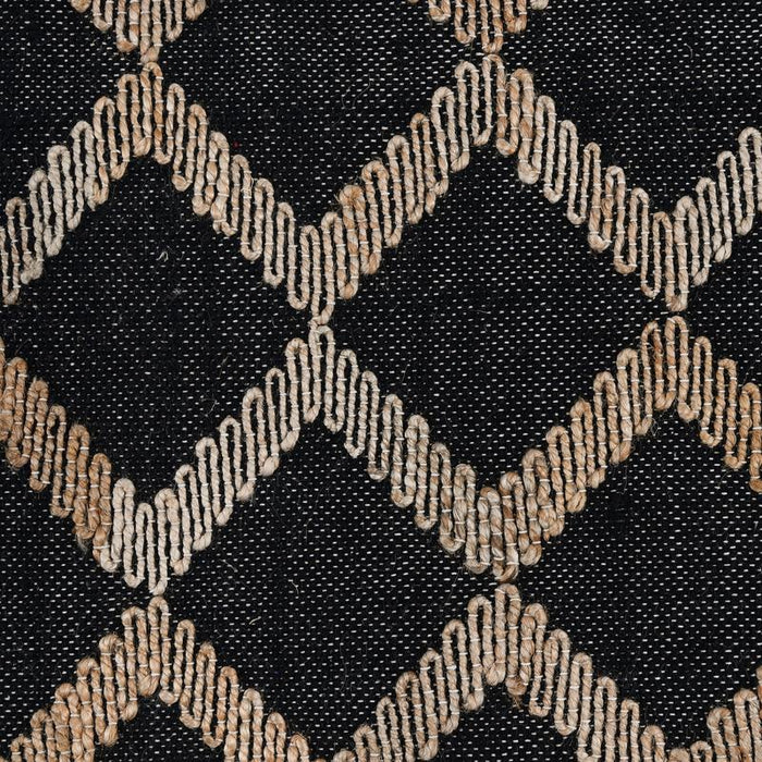 Pure Desert - 1' x 1' Gobi Rug - Black/Natural