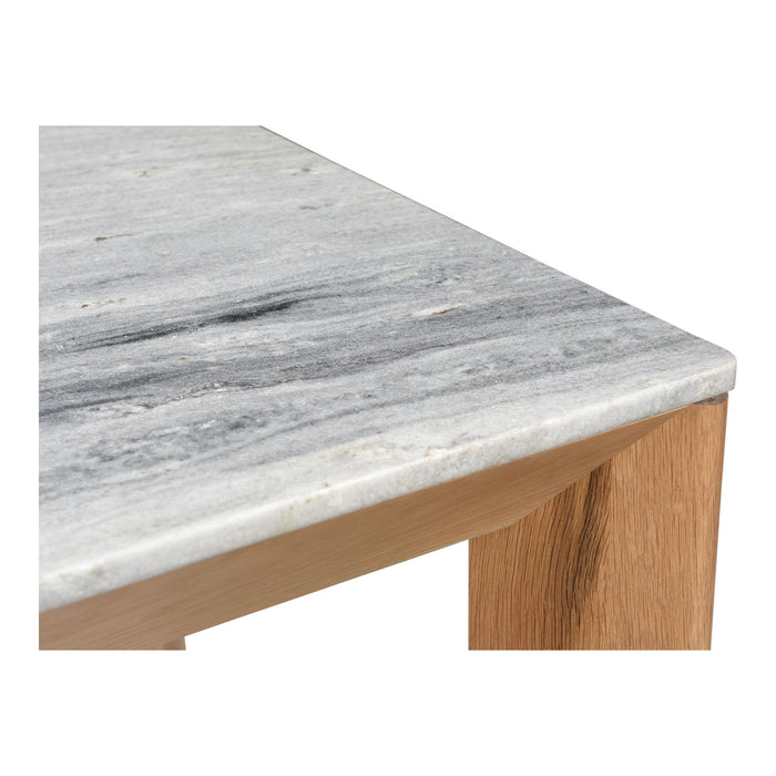 Angle - Marble Dining Table Rectangular Large - Natural Oak