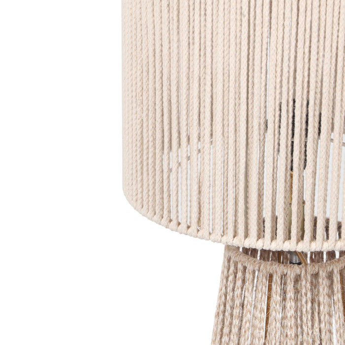 Beam - Jute Floor Lamp - Cream / Natural