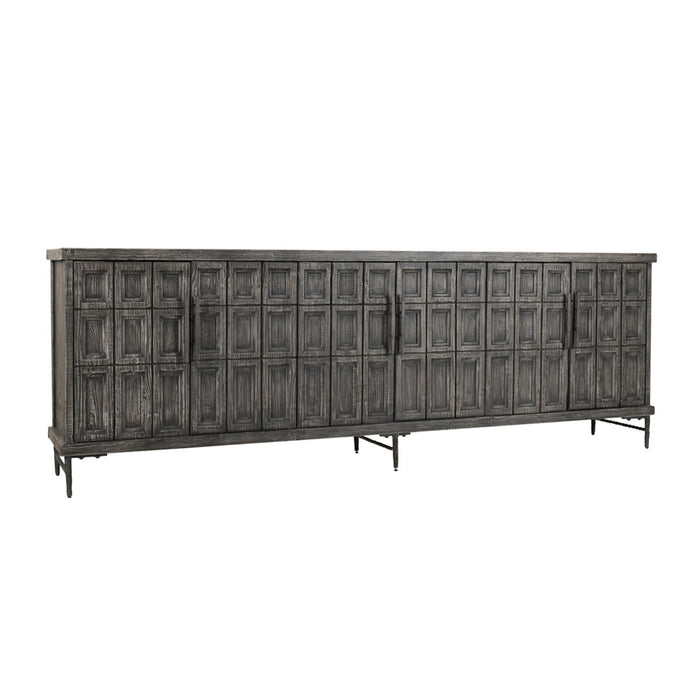 Willmark - 6 Door Iron Leg Sideboard - Dusty Black