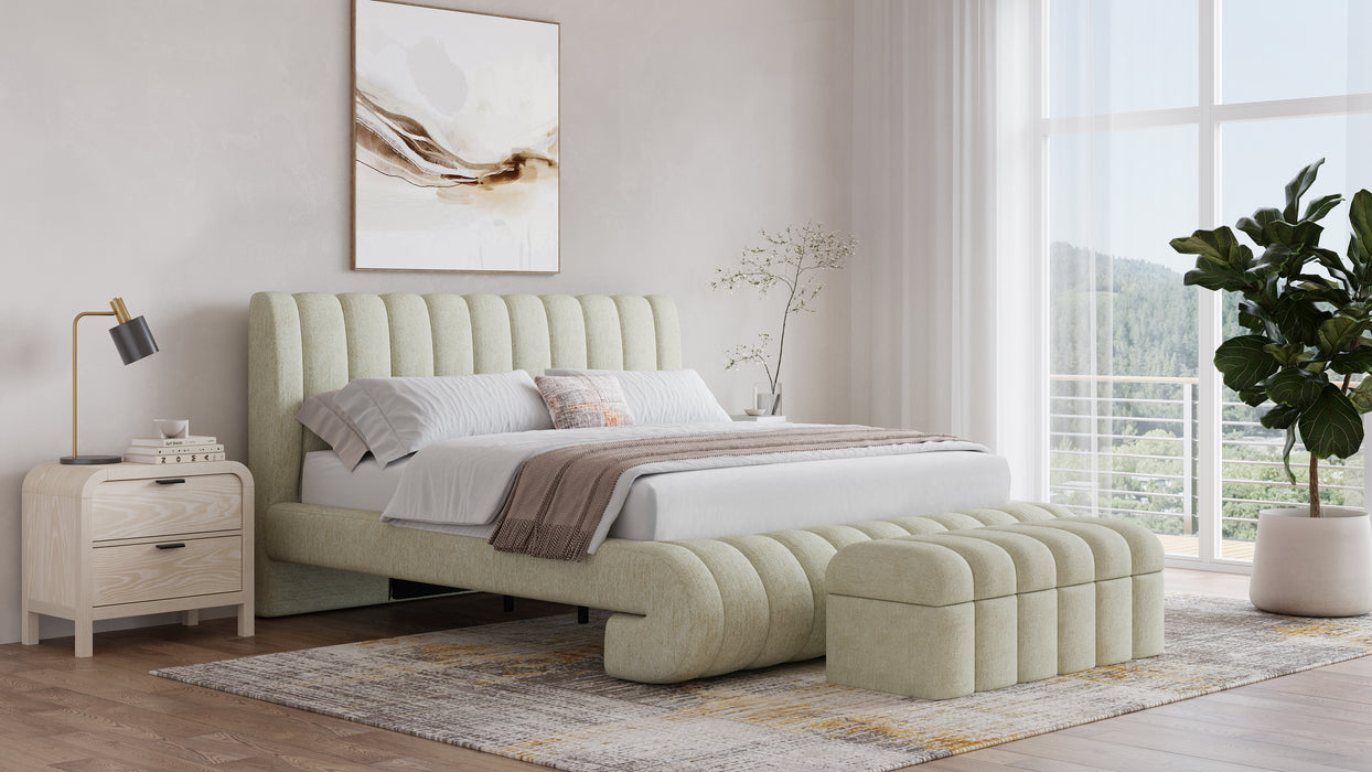 Savage Uph Queen Bed - Sandy