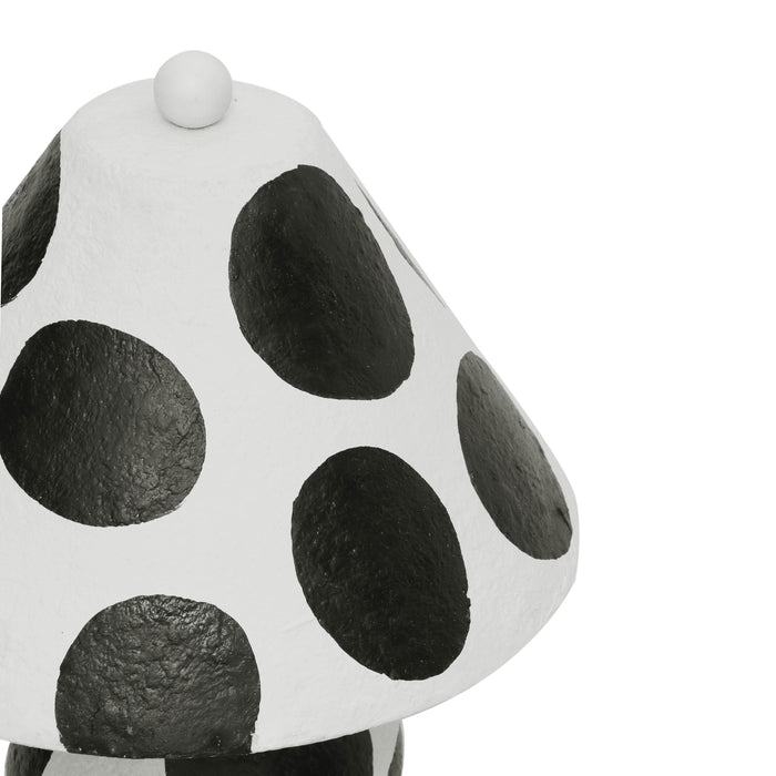 Lerici - Papier Mache Table Lamp - Black And White