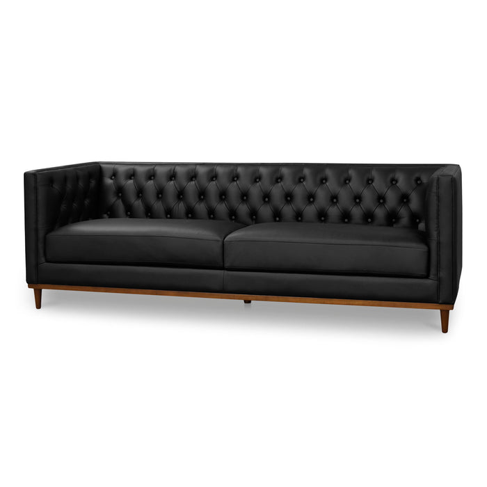 Fielder - Lether Sofa - Black