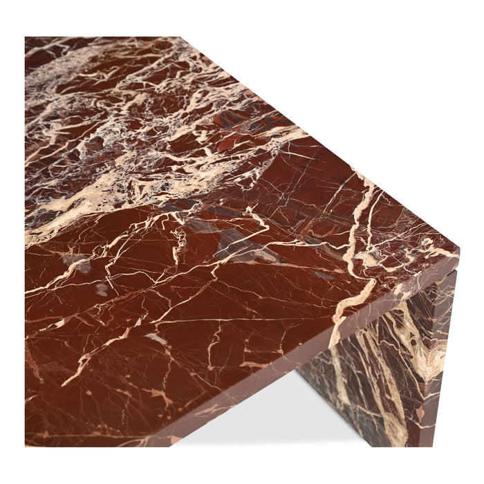 Rosa - Coffee Table - Rosso Levnato Marble