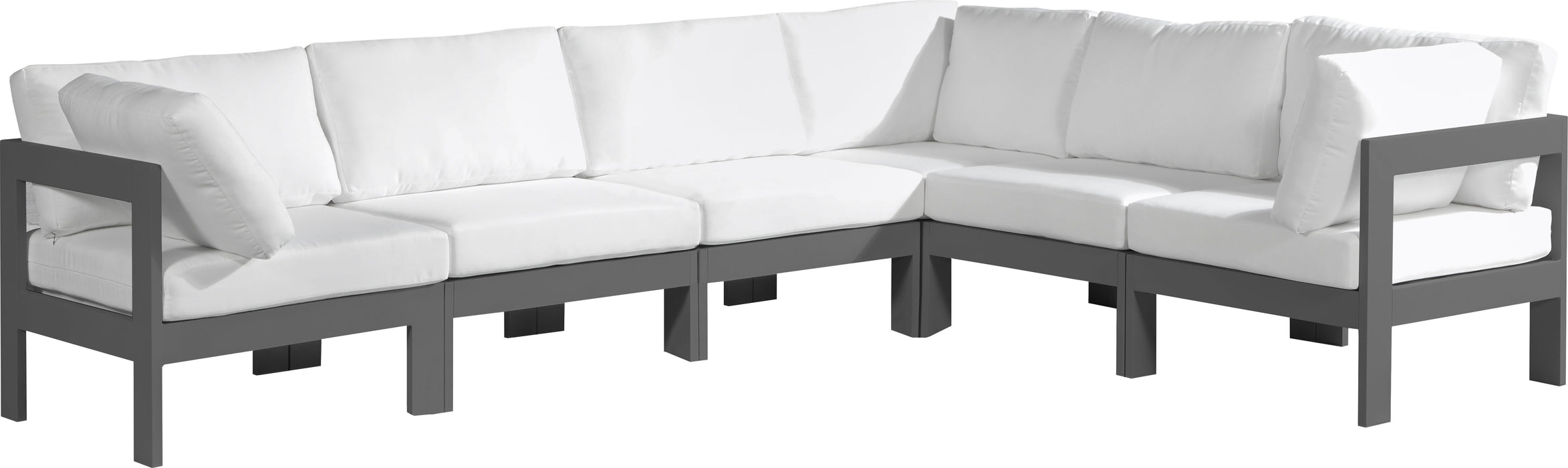 Nizuc - Outdoor Patio Modular Sectional 6 Piece - White