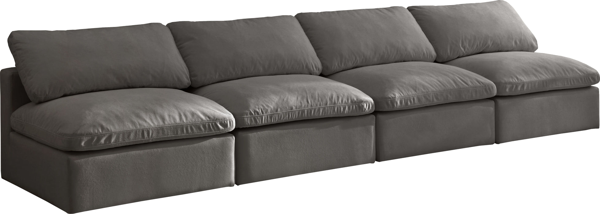 Plush - Modular Armless 4 Seat Sofa