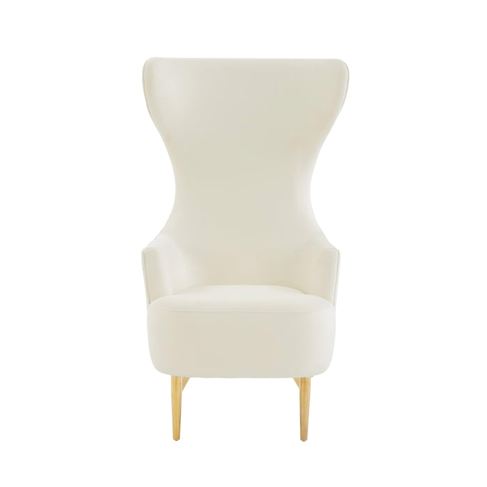 Julia - Velvet Channel Tufted Wingback Chair