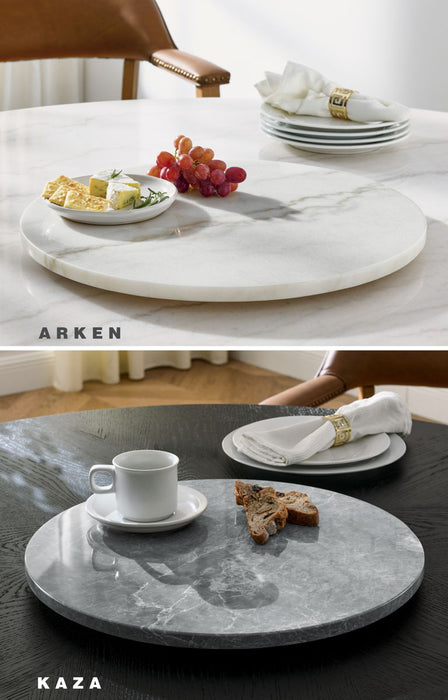 Arken - White Marble Lazy Susan - White