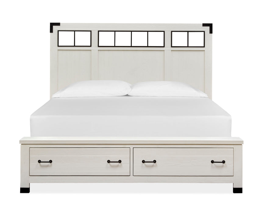 Harper Springs - Complete Panel Storage Bed With Metal Headboard