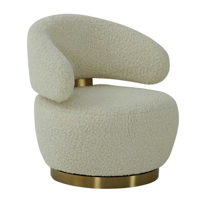 Austin - Faux Shearling Chair - Beige