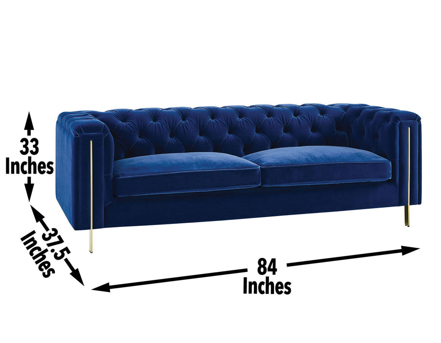 Charlene - Velvet Button Tufted Sofa