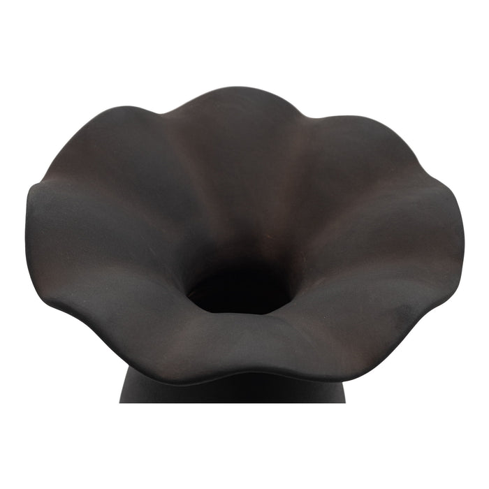 Ruffle - 16" Decorative Vessel - Black