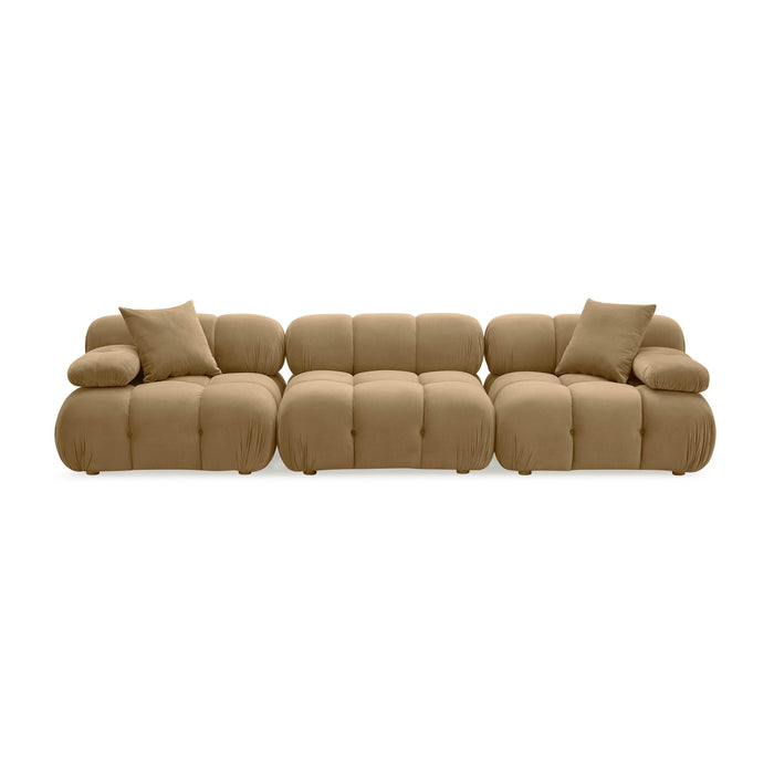 Calliope - Performance Velvet Modular Sofa - Cafe Au Lait