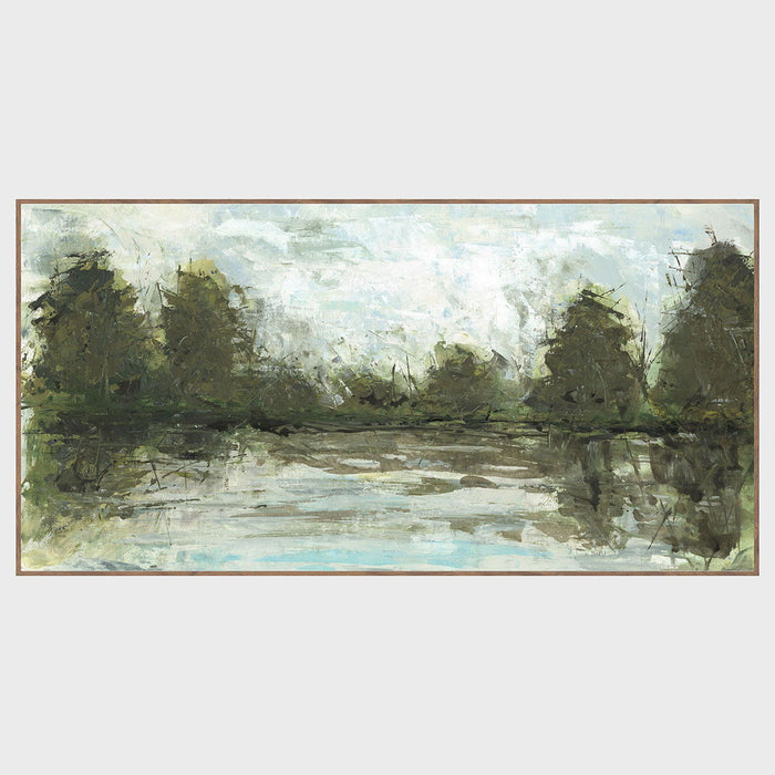 Marsh - 72" x 36" Painting Art By Buddy Whitlock - Dark Green