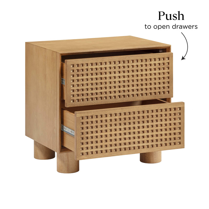 Miles - Rubberwood Nightstand - Natural