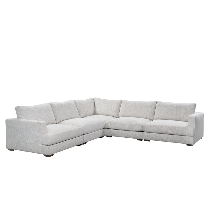 Ludwig - Upholstered 5 Piece Sectional - Ivory