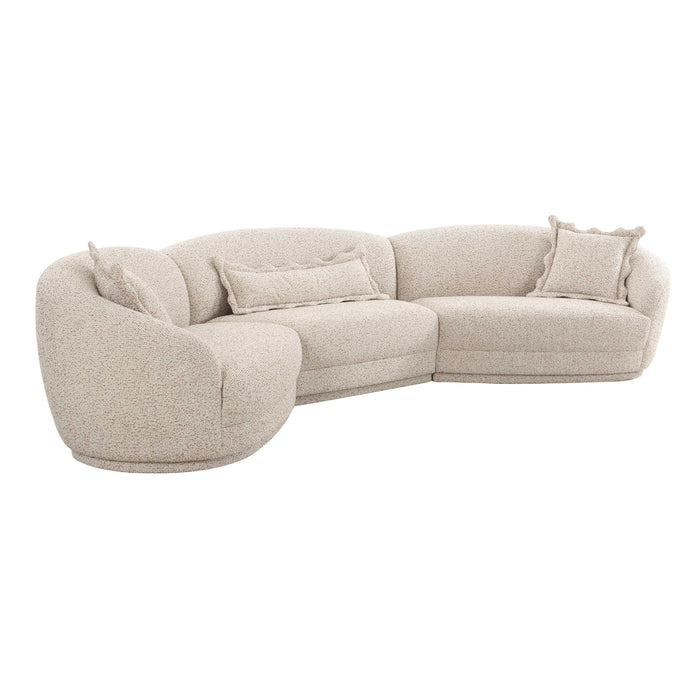 Marion - Textured Boucle Large Sectional - Two-Tone