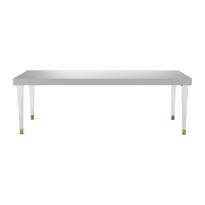 Tabby - Glossy Lacquer Dining Table - Light Gray