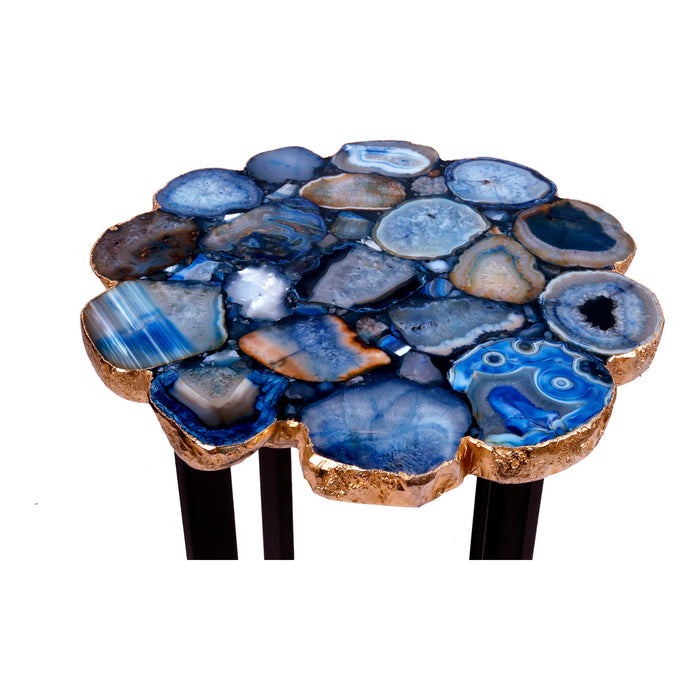 Azul - Agate Accent Table - Blue