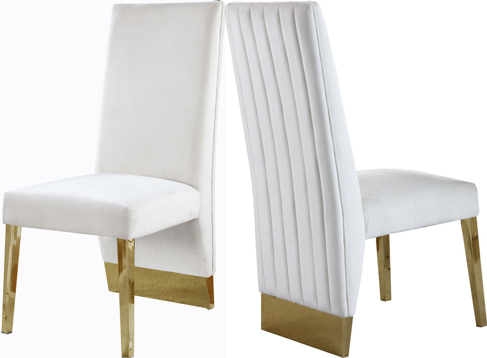 Porsha - Dining Chair with Gold Legs(Set of 2)