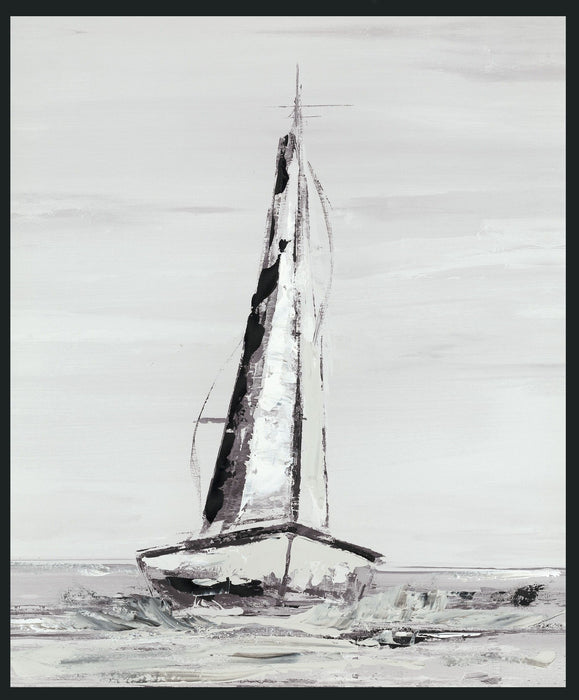 Sails - 48" x 72" Painting By Buddy Whitlock - Pearl Silver