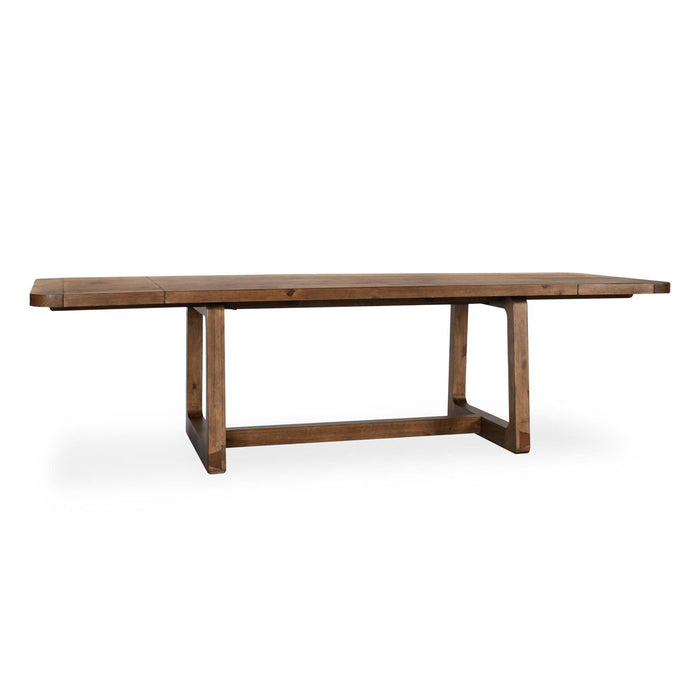 Lyra - Pine Wood 80-110" Ext Dining Table - Smoke Brown