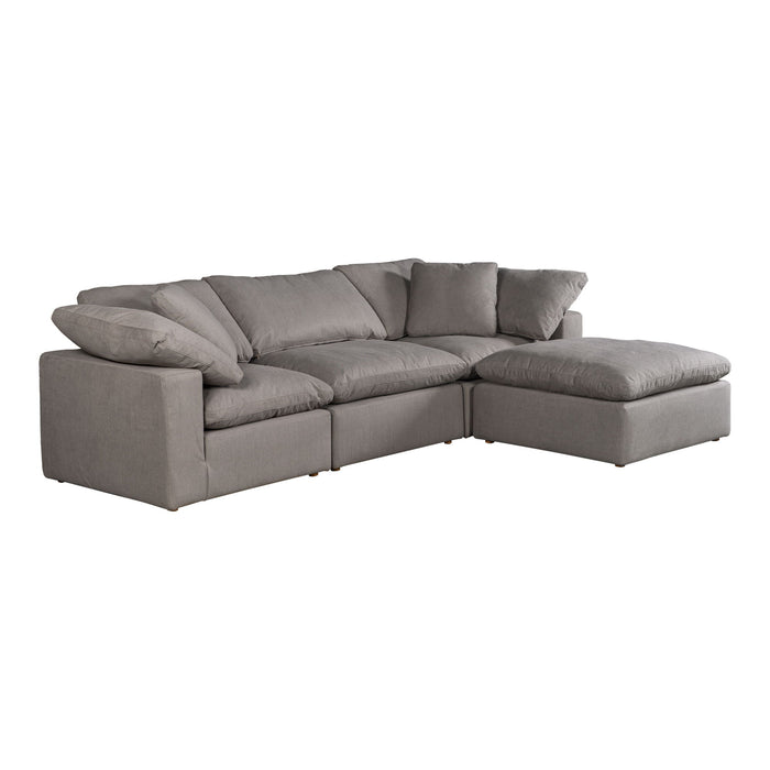 Terra - Condo Lounge Modular Sectional Livesmart Fabric - Light Gray