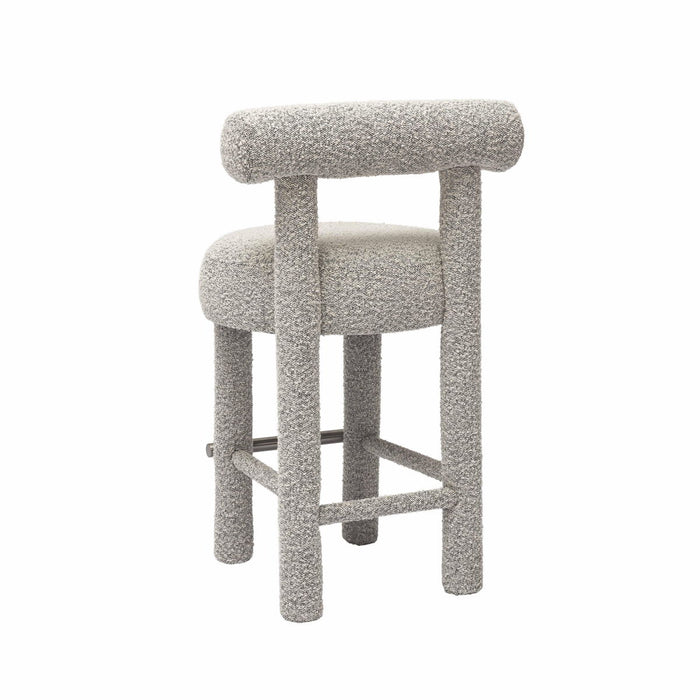 Carmel - Boucle and Solid Wood Counter Stool