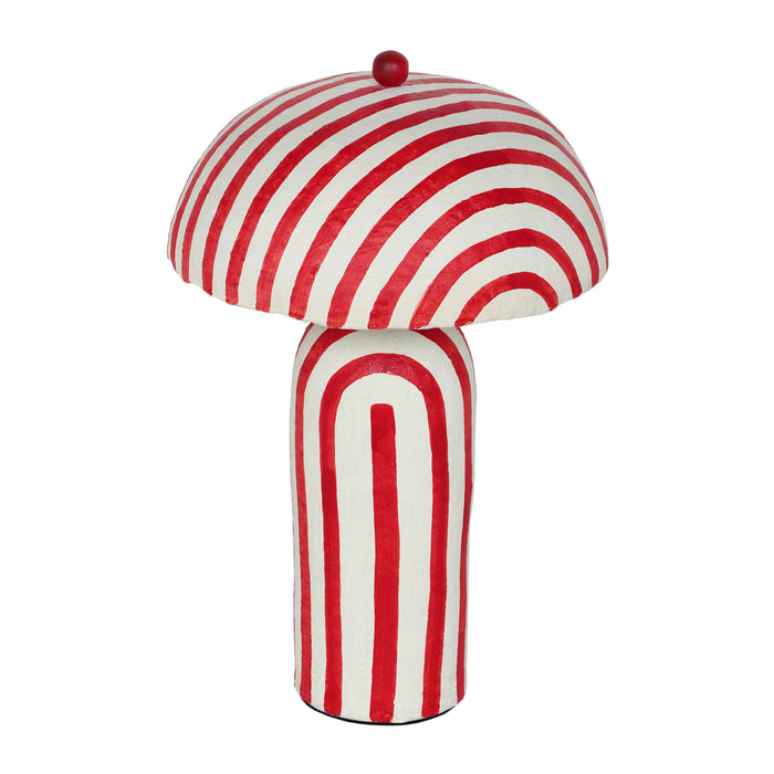 Maiori - Striped Papier Mache Table Lamp