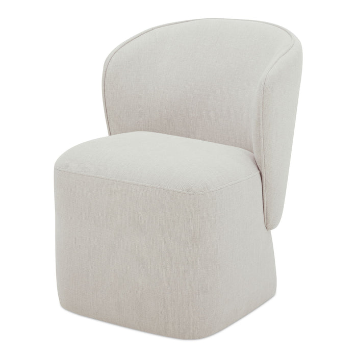 Larson - Rolling Dining Chair Performance Fabric - Helio Oyster