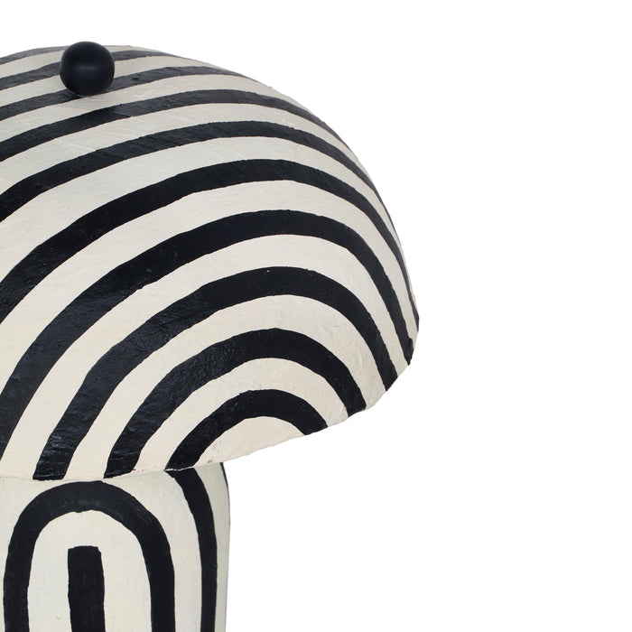 Maiori - Striped Papier Mache Table Lamp