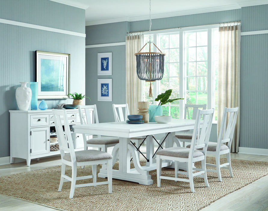 Heron Cove - Trestle Dining Table - Chalk White