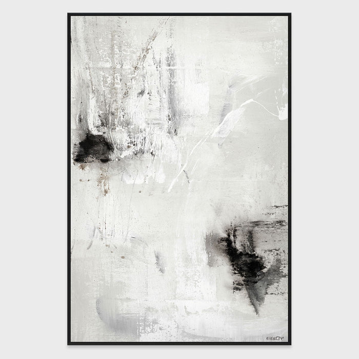 Silence I - 40" x 60" Canvas Art - White