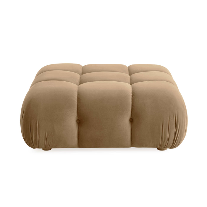 Calliope - Performance Velvet Modular Ottoman - Cafe Au Lait