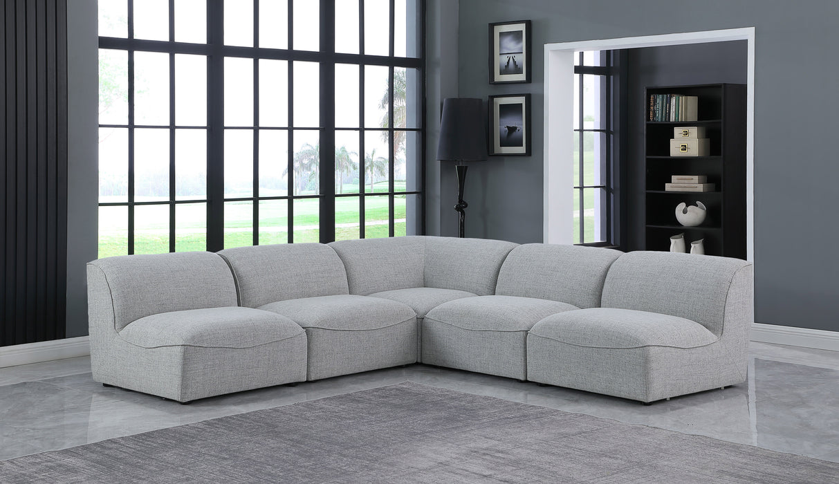 Miramar - Modular Sectional 5 Piece - Gray - Fabric