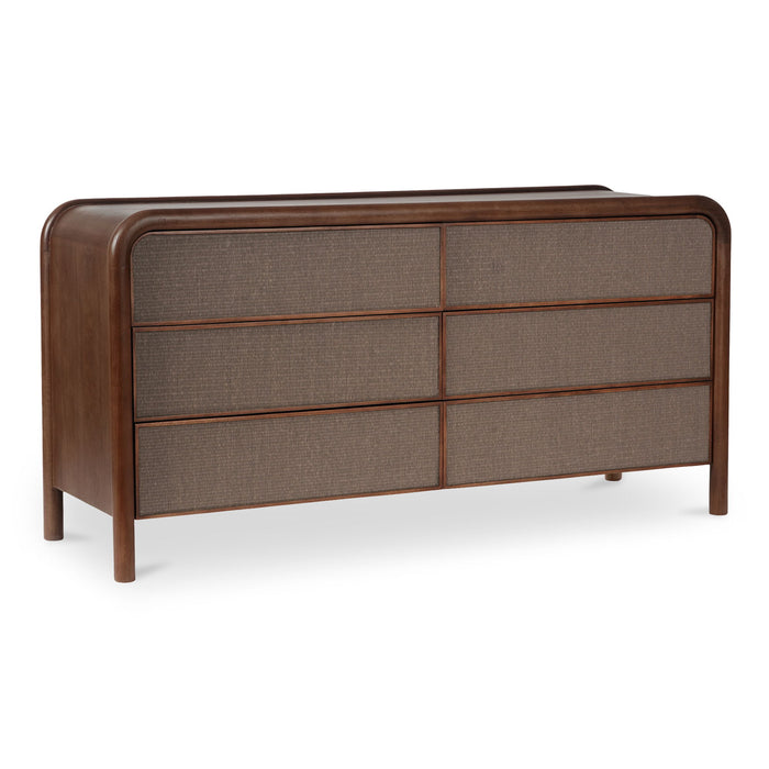 Rye - 6 Drawer Dresser - Warm Brown