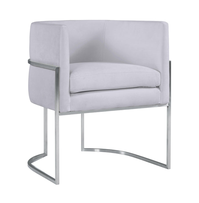 Giselle - Velvet Dining Chair Silver Leg