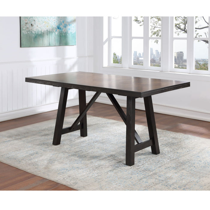 Halle - Counter Table With 18" Leaf - Dark Brown