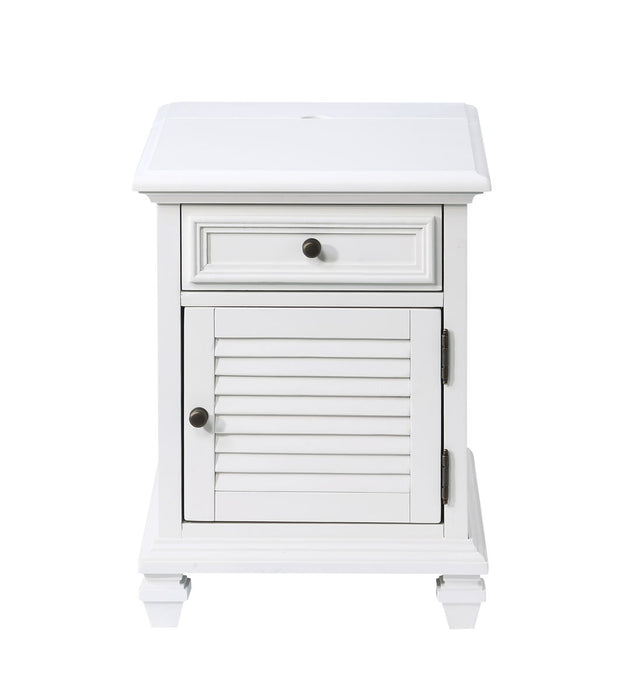 Charlestown - Storage End With USB - White