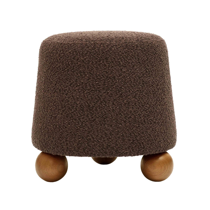 Jaine - Boucle Stool - Chocolate Brown