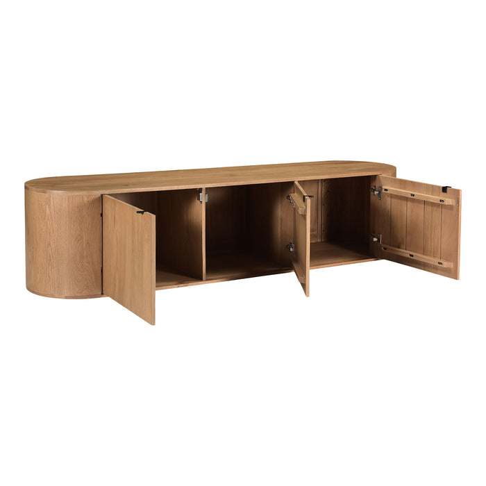 Theo - Media Bench - Natural Oak