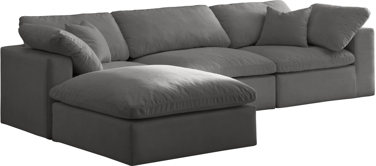 Cozy - Modular Sectional 4 Piece Cloud - Grey