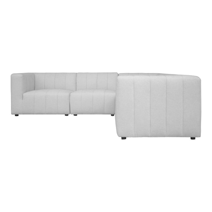 Lyric - Classic L Modular Sectional Oatmeal - Pearl Silver