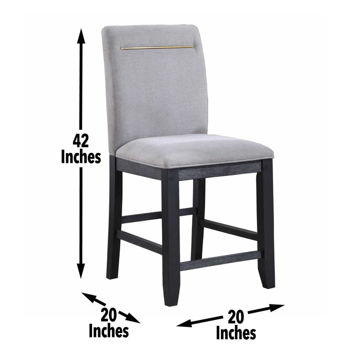 Yves - Counter Chair (Set of 2) - Gray