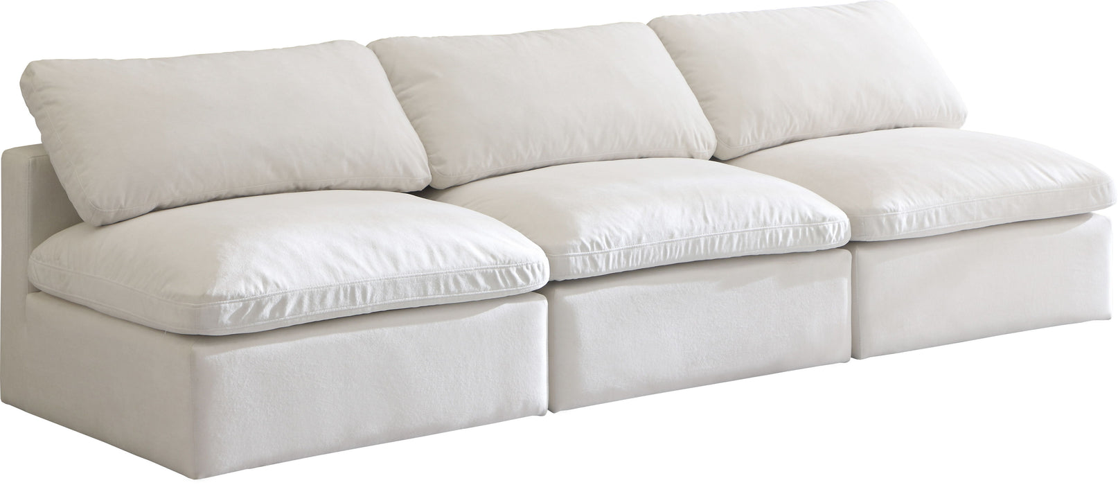 Plush - Modular Armless 3 Seat Sofa