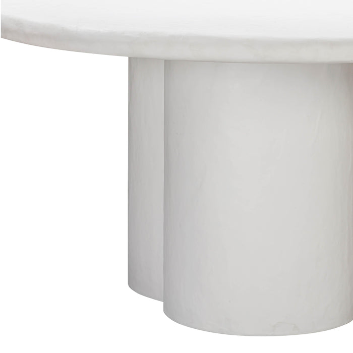 Elika - Faux Plaster Round Dining Table