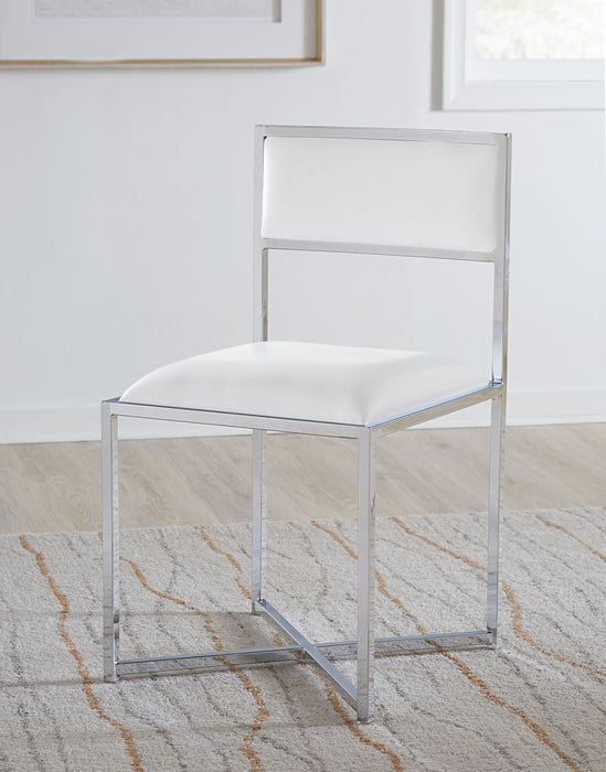 Amalfi X Base Chair - Wht/Chrm